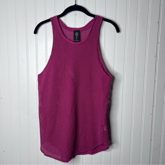 ELECTRIC & ROSE Hot Pink Canal Mesh Tank Size Small - Picture 1 of 13